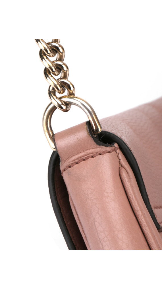 Gucci Soho Disco Bag i rosa skinn