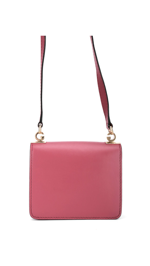 Gucci GG Marmont Mini Shoulder Bag i vinrød skinn