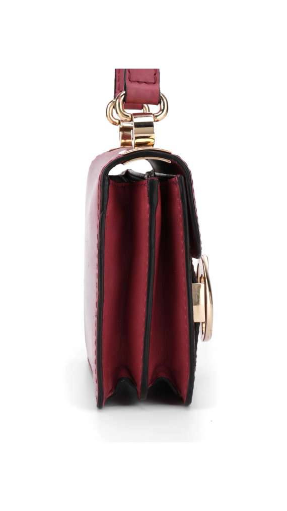 Gucci GG Marmont Mini Shoulder Bag i vinrød skinn