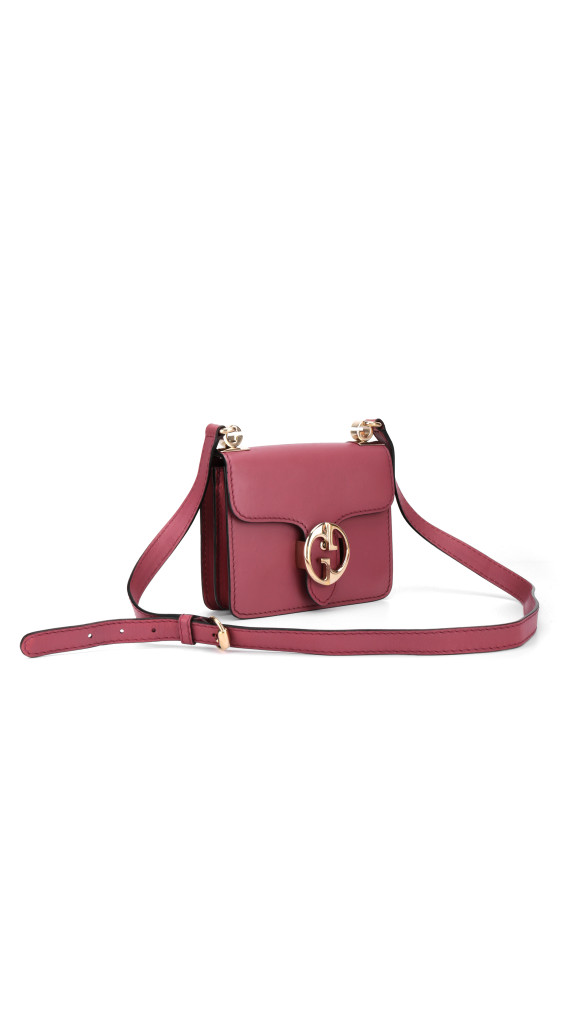 Gucci GG Marmont Mini Shoulder Bag i vinrød skinn