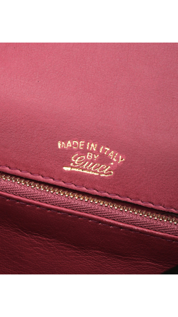 Gucci GG Marmont Mini Shoulder Bag i vinrød skinn