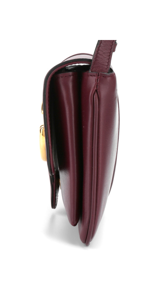 Gucci GG Marmont Skulderveske i Bordeaux Skinn