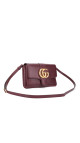 Gucci GG Marmont Skulderveske i Bordeaux Skinn