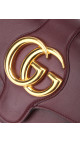 Gucci GG Marmont Skulderveske i Bordeaux Skinn