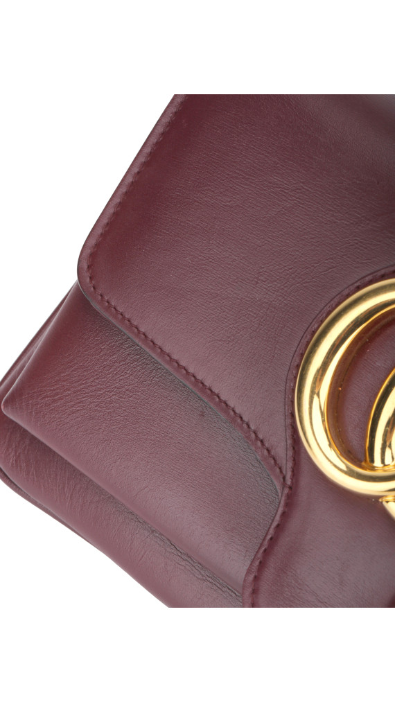 Gucci GG Marmont Skulderveske i Bordeaux Skinn