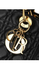Lady Dior Medium Bag i Sort Lammeskinn med Gull-detaljer