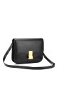 Celine Classic Box Bag i svart kalveskinn med gullspenne
