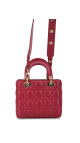 Lady Dior Medium Bag i rødt lammeskinn