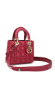 Lady Dior Medium Bag i rødt lammeskinn