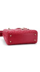 Lady Dior Hand Bag size small i mørkerødt lammeskinn