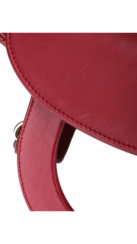 Lady Dior Medium Bag i rødt lammeskinn