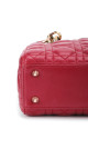 Lady Dior Medium Bag i rødt lammeskinn