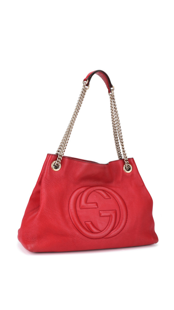 Gucci Soho Tote Bag i rødt skinn