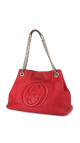 Gucci Soho Tote Bag i rødt skinn