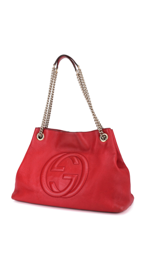 Gucci Soho Tote Bag i rødt skinn