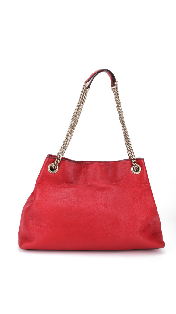 Gucci Soho Tote Bag i rødt skinn