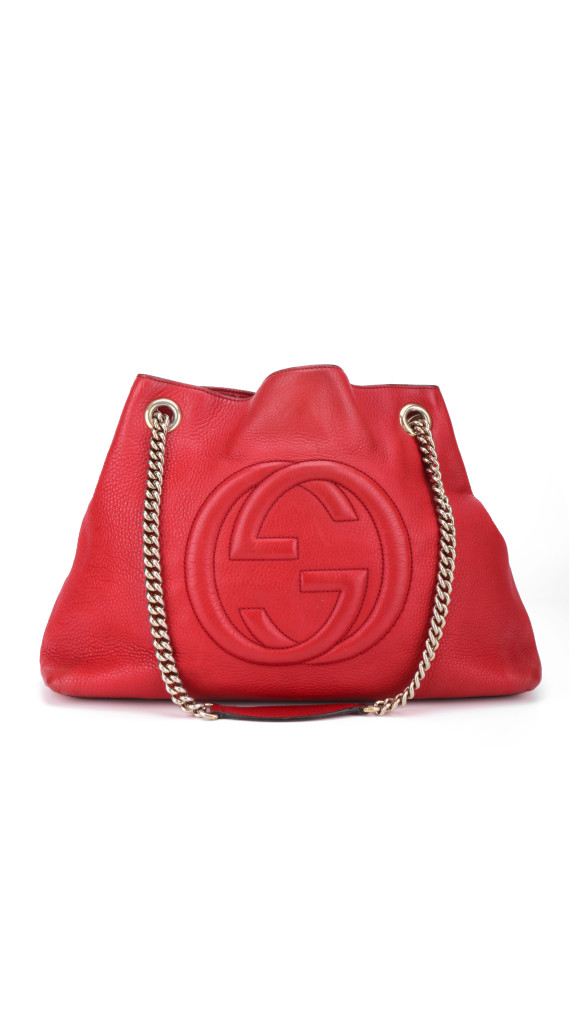 Gucci Soho Tote Bag i rødt skinn
