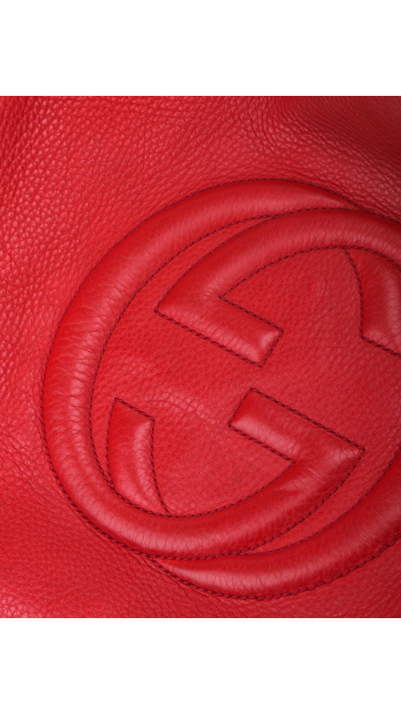 Gucci Soho Tote Bag i rødt skinn