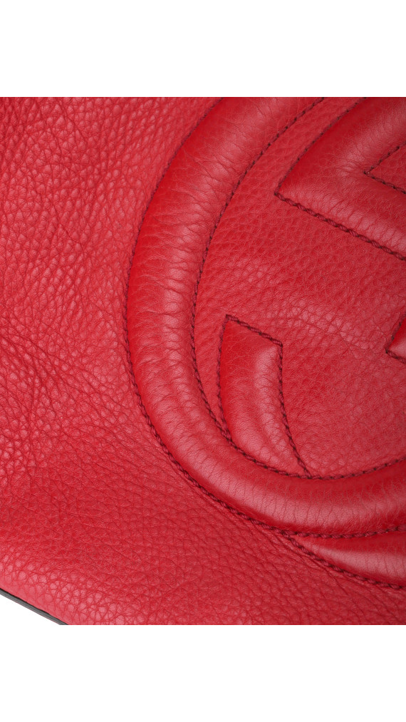 Gucci Soho Tote Bag i rødt skinn