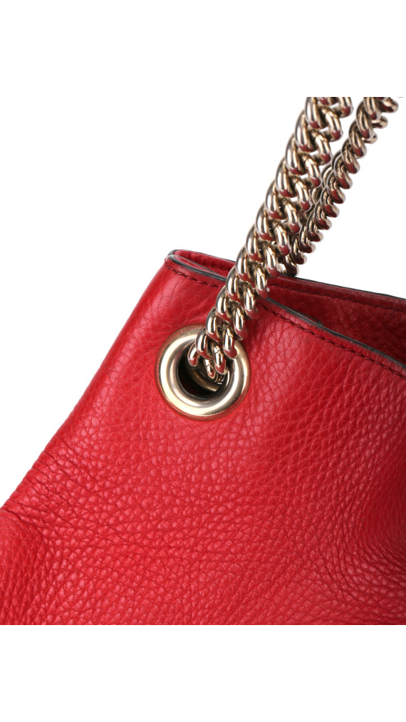 Gucci Soho Tote Bag i rødt skinn