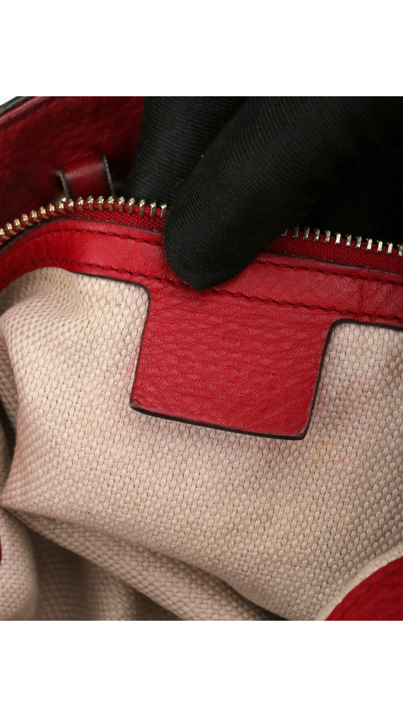 Gucci Soho Tote Bag i rødt skinn