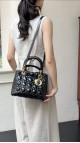 Christian Dior Lady Dior i Patent Skinn Veske – Svart