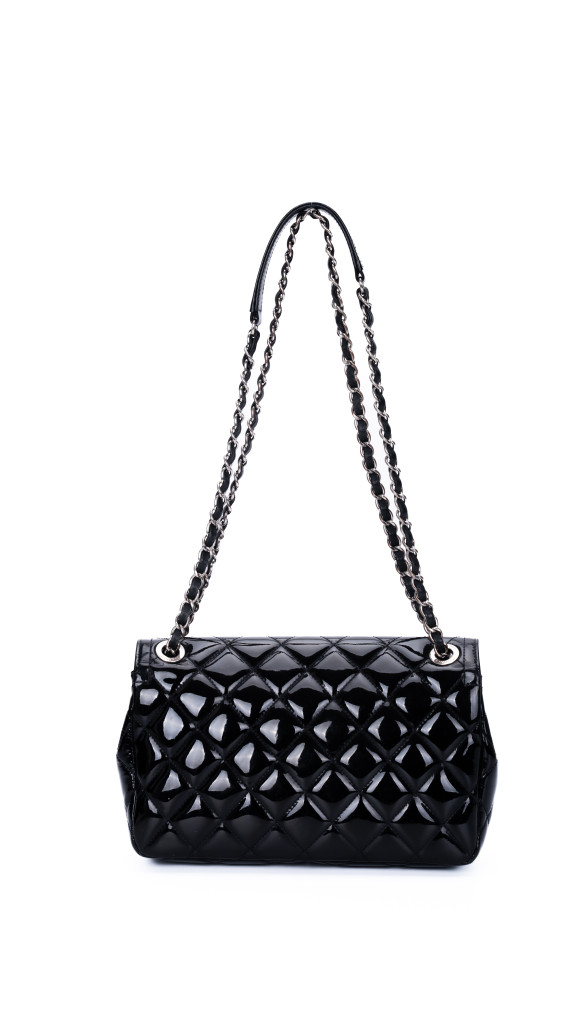 Chanel Classic Mini Flap Shoulder Bag I Sort Patent Skinn