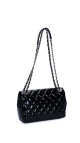 Chanel Classic Mini Flap Shoulder Bag I Sort Patent Skinn