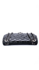 Chanel Classic Mini Flap Shoulder Bag I Sort Patent Skinn