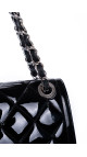 Chanel Classic Mini Flap Shoulder Bag I Sort Patent Skinn