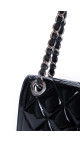 Chanel Classic Mini Flap Shoulder Bag I Sort Patent Skinn
