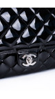 Chanel Classic Mini Flap Shoulder Bag I Sort Patent Skinn