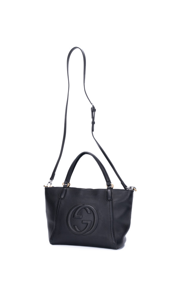 Gucci Soho Top Handel Tote Bag i Sort Skinn
