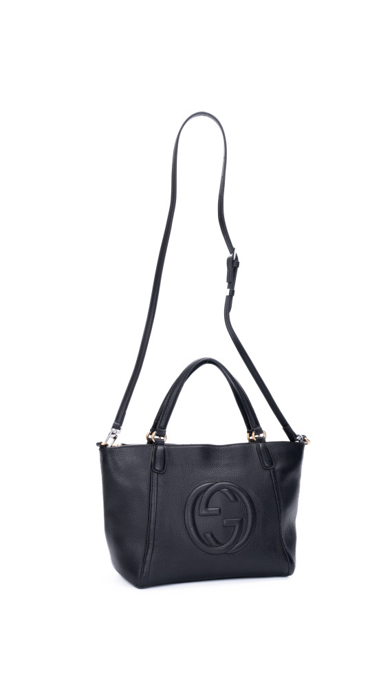 Gucci Soho Top Handel Tote Bag i Sort Skinn