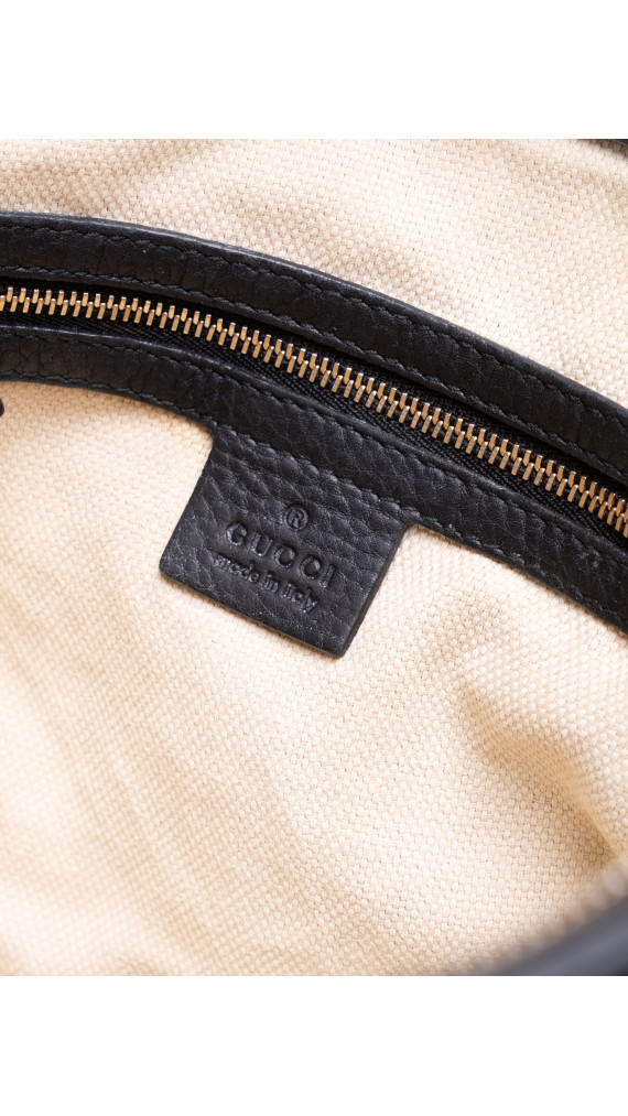 Gucci Soho Top Handel Tote Bag i Sort Skinn