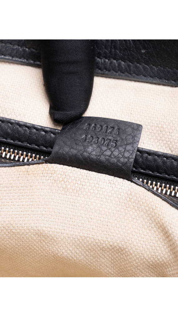 Gucci Soho Top Handel Tote Bag i Sort Skinn