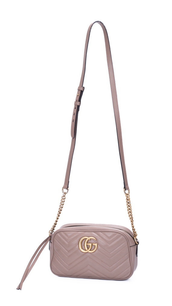 Gucci GG Marmont Matelassé Camera Bag i Dusty Pink