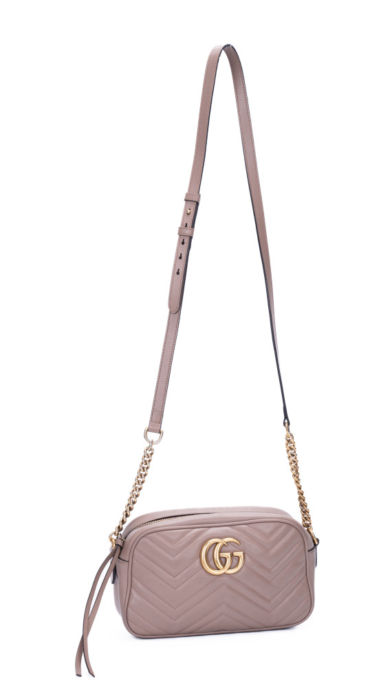 Gucci GG Marmont Matelassé Camera Bag i Dusty Pink