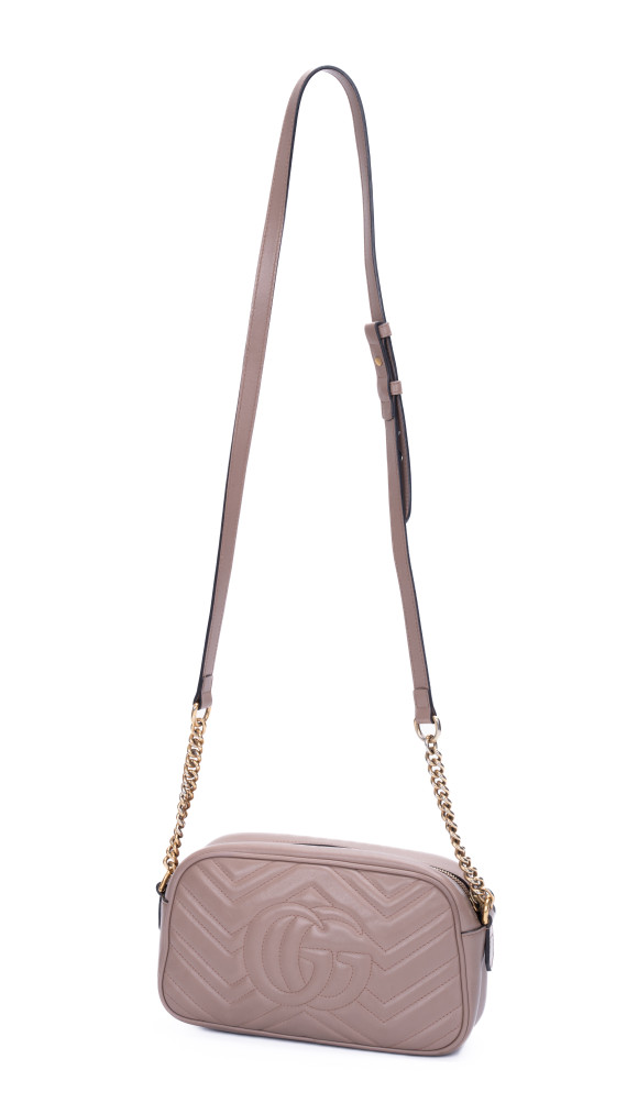 Gucci GG Marmont Matelassé Camera Bag i Dusty Pink
