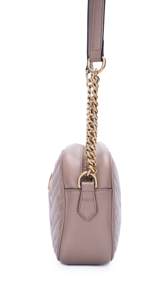 Gucci GG Marmont Matelassé Camera Bag i Dusty Pink