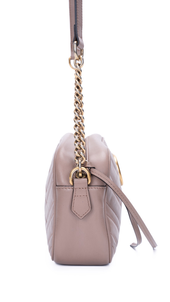 Gucci GG Marmont Matelassé Camera Bag i Dusty Pink
