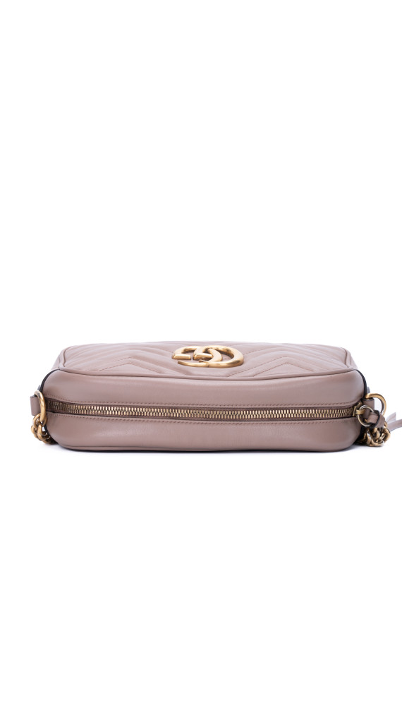 Gucci GG Marmont Matelassé Camera Bag i Dusty Pink