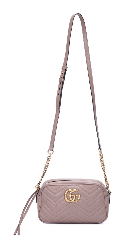 Gucci GG Marmont Matelassé Camera Bag i Dusty Pink