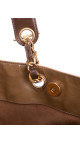 Vintage Chanel Tote Bag med CC logo i brun skinn