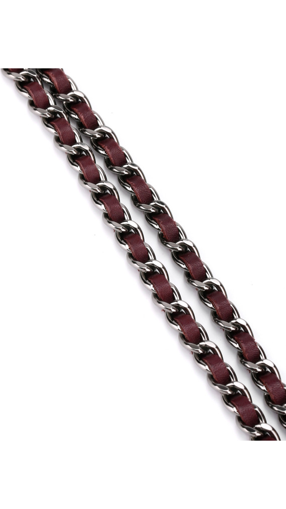Chanel Wallet On Chain Burgunder i Patent