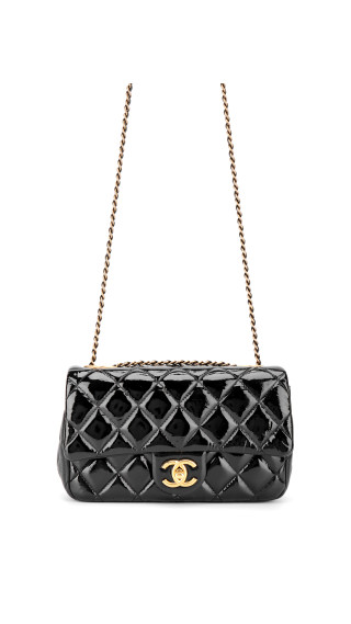 Chanel Single Mini Flap Shoulder Bag i Patent