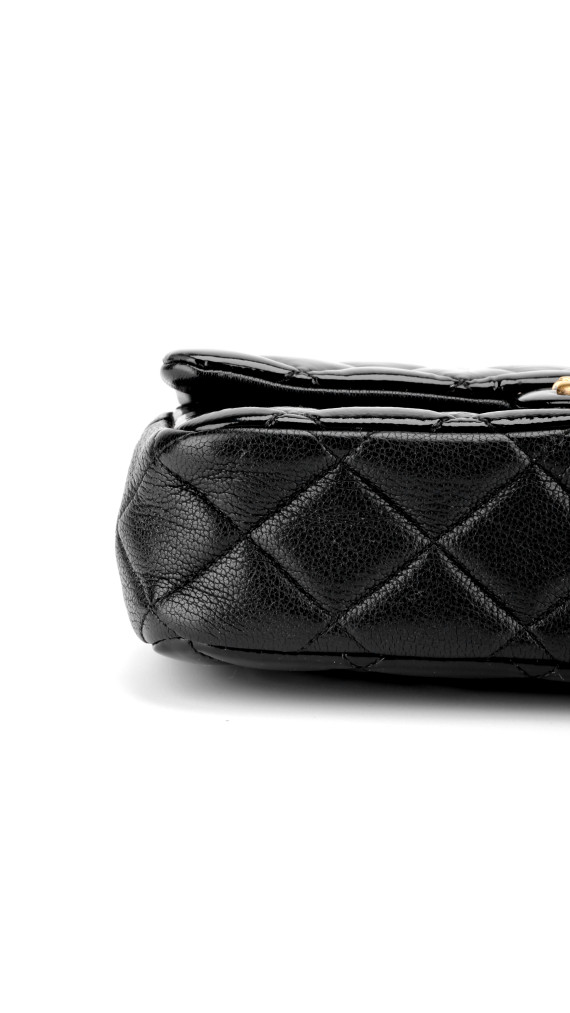Chanel Single Mini Flap Shoulder Bag i Patent