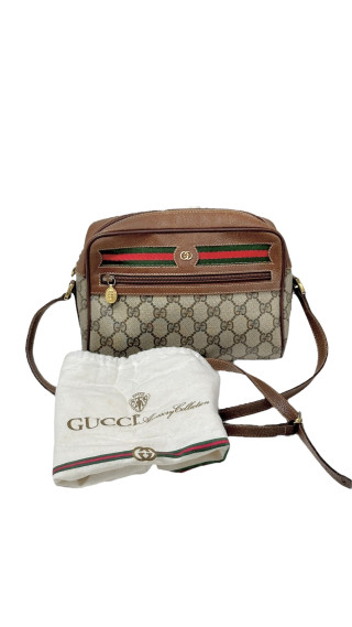 Vintage Gucci Monogram Crossbody Bag