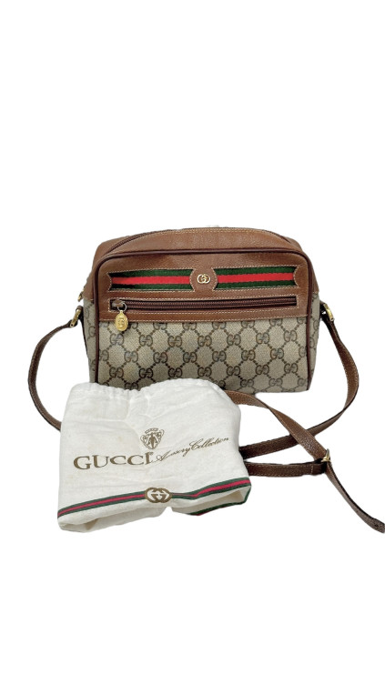 Vintage Gucci Monogram Crossbody Bag