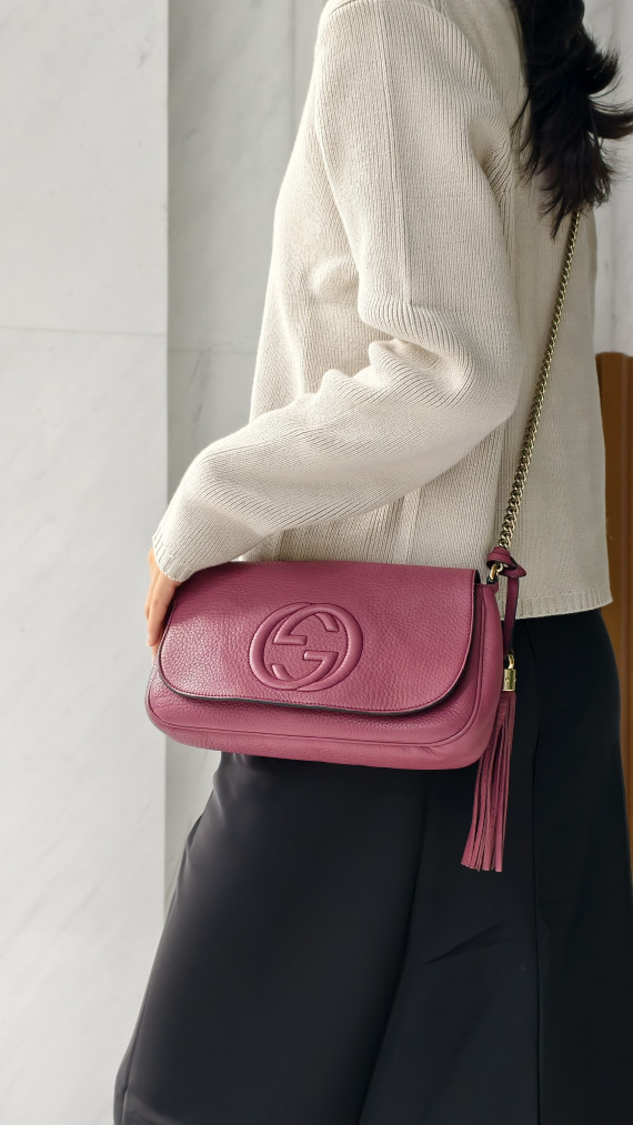 Gucci Soho Chain Shoulder Flap Bag